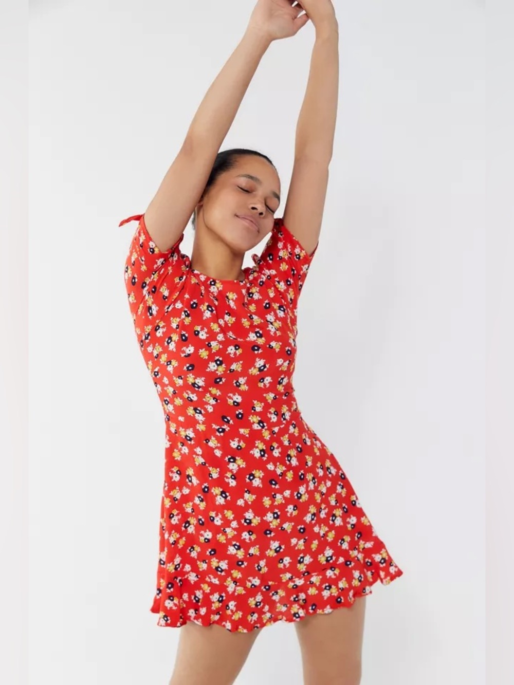Faithfull The Brand Daphne Floral Mini Dress Size 8